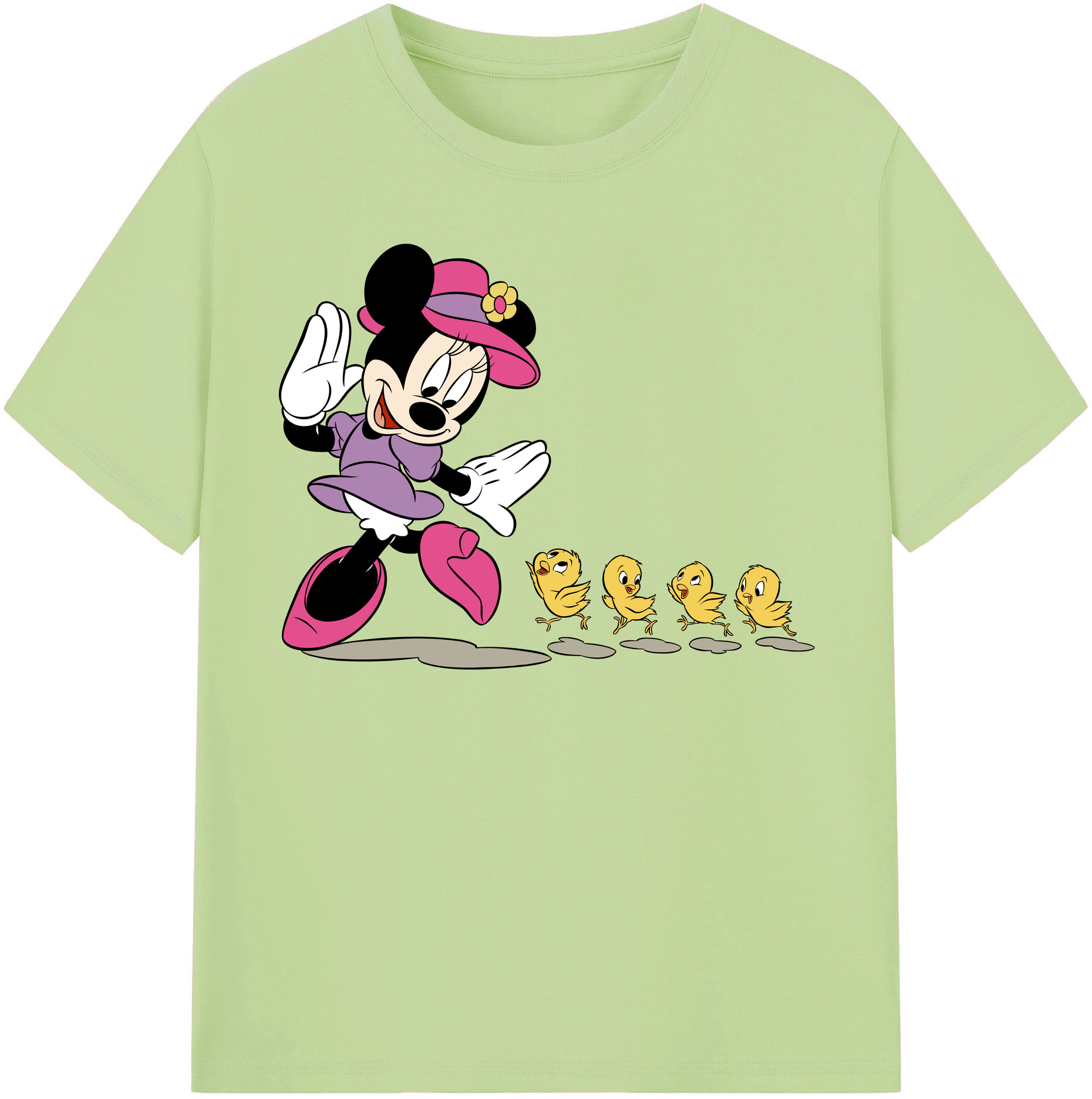 （画像用） ミッキーマウス Mickey Mouse 綿100％半袖Tシャツ（フロントプリント）